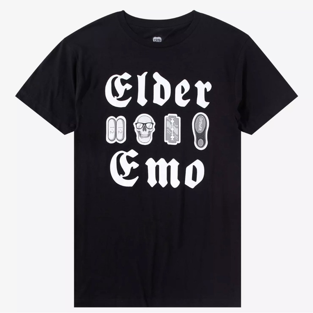 L VB  Elder Emo Black Graphic Tee size large
